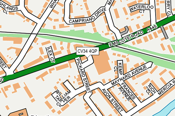 CV34 4QP map - OS OpenMap – Local (Ordnance Survey)