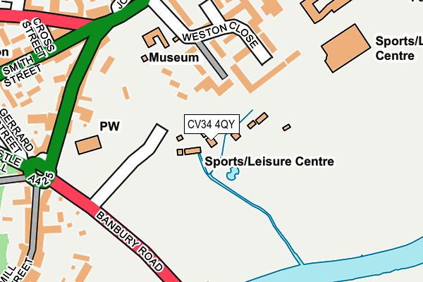 CV34 4QY map - OS OpenMap – Local (Ordnance Survey)
