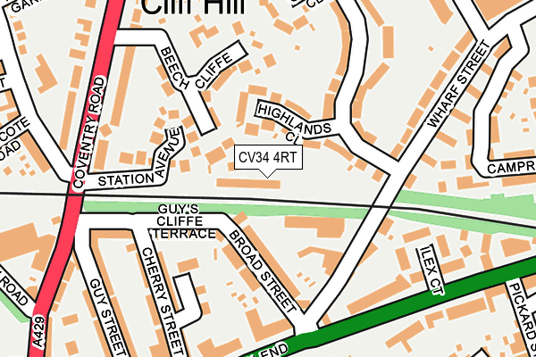 CV34 4RT map - OS OpenMap – Local (Ordnance Survey)