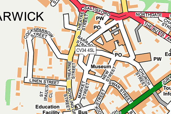 CV34 4SL map - OS OpenMap – Local (Ordnance Survey)