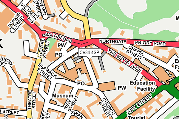CV34 4SP map - OS OpenMap – Local (Ordnance Survey)
