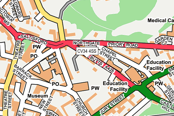 CV34 4SS map - OS OpenMap – Local (Ordnance Survey)