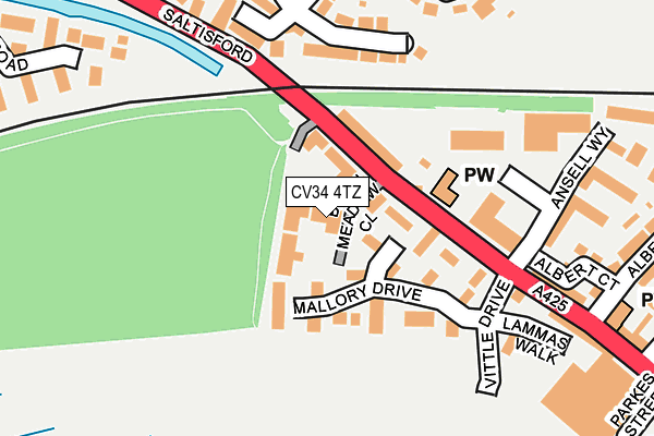 CV34 4TZ map - OS OpenMap – Local (Ordnance Survey)