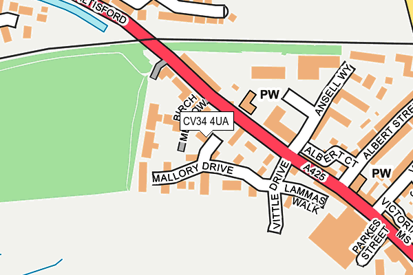CV34 4UA map - OS OpenMap – Local (Ordnance Survey)