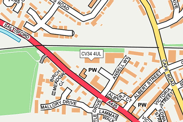 CV34 4UL map - OS OpenMap – Local (Ordnance Survey)