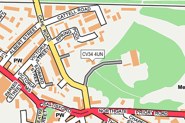CV34 4UN map - OS OpenMap – Local (Ordnance Survey)