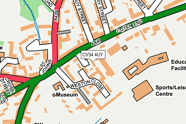 CV34 4UY map - OS OpenMap – Local (Ordnance Survey)