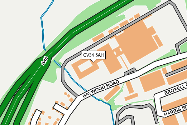 CV34 5AH map - OS OpenMap – Local (Ordnance Survey)