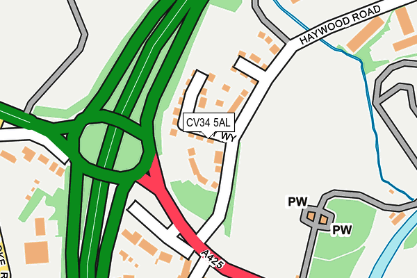 CV34 5AL map - OS OpenMap – Local (Ordnance Survey)