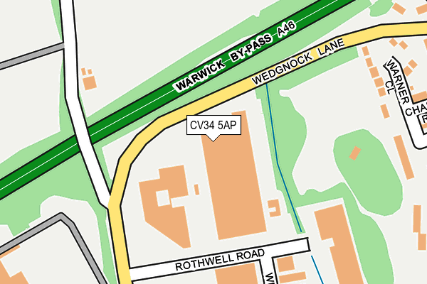 CV34 5AP map - OS OpenMap – Local (Ordnance Survey)