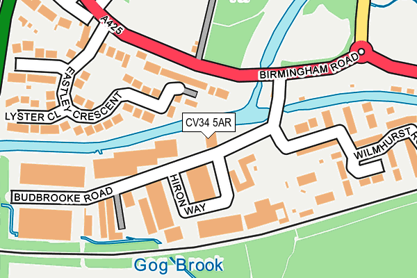 CV34 5AR map - OS OpenMap – Local (Ordnance Survey)