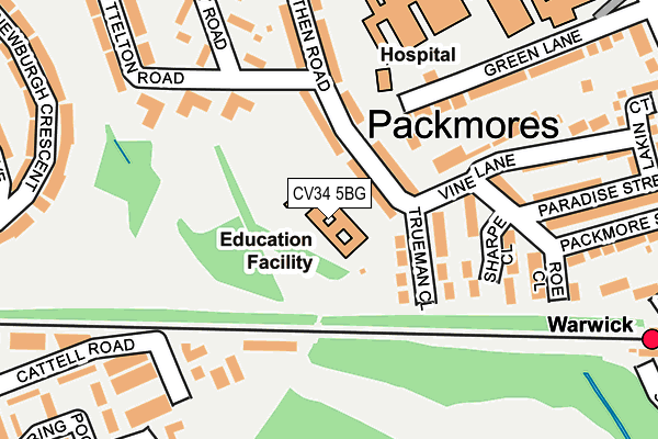 CV34 5BG map - OS OpenMap – Local (Ordnance Survey)