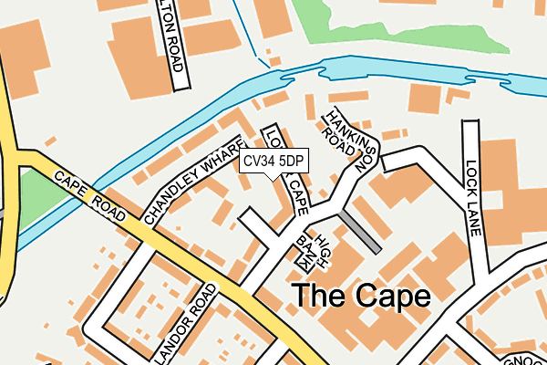 CV34 5DP map - OS OpenMap – Local (Ordnance Survey)