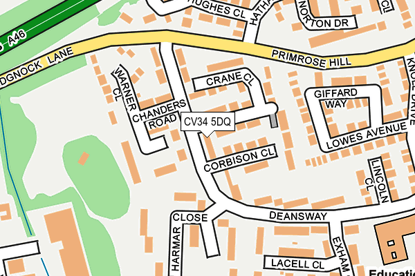 CV34 5DQ map - OS OpenMap – Local (Ordnance Survey)