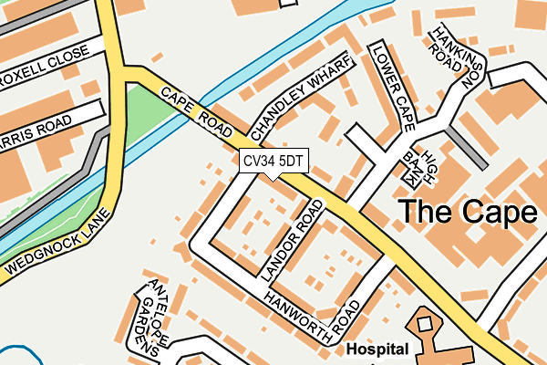 CV34 5DT map - OS OpenMap – Local (Ordnance Survey)
