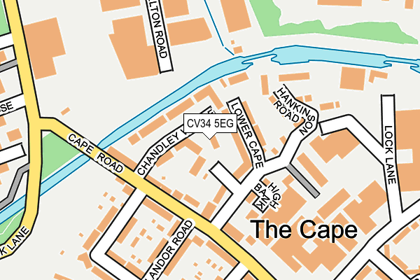 CV34 5EG map - OS OpenMap – Local (Ordnance Survey)