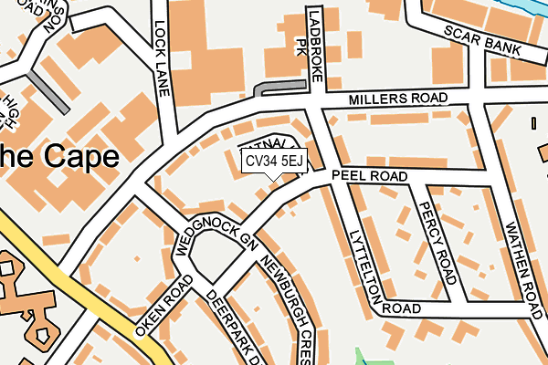 CV34 5EJ map - OS OpenMap – Local (Ordnance Survey)