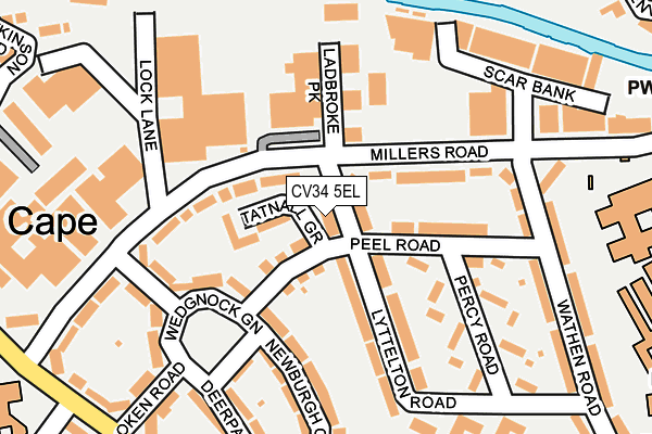 CV34 5EL map - OS OpenMap – Local (Ordnance Survey)