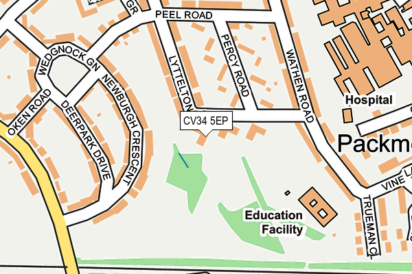 CV34 5EP map - OS OpenMap – Local (Ordnance Survey)