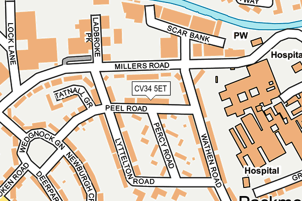 CV34 5ET map - OS OpenMap – Local (Ordnance Survey)