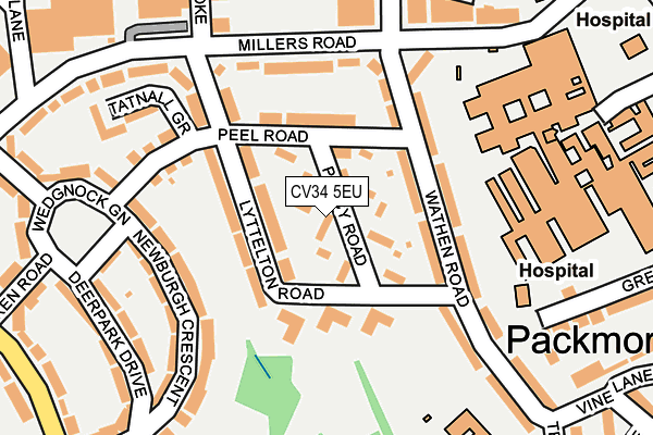CV34 5EU map - OS OpenMap – Local (Ordnance Survey)