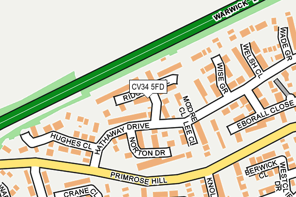 CV34 5FD map - OS OpenMap – Local (Ordnance Survey)