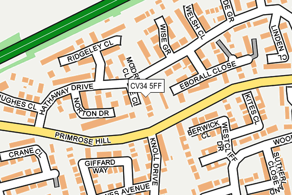 CV34 5FF map - OS OpenMap – Local (Ordnance Survey)