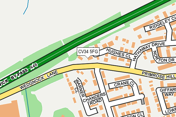 CV34 5FG map - OS OpenMap – Local (Ordnance Survey)