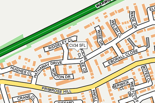 CV34 5FL map - OS OpenMap – Local (Ordnance Survey)