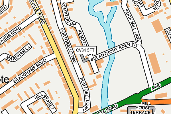 CV34 5FT map - OS OpenMap – Local (Ordnance Survey)