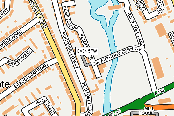 CV34 5FW map - OS OpenMap – Local (Ordnance Survey)