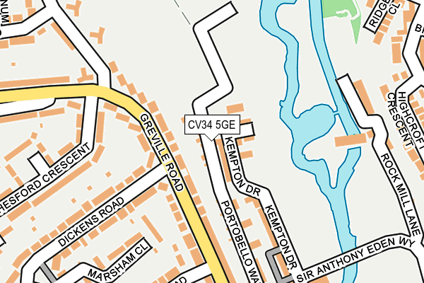 CV34 5GE map - OS OpenMap – Local (Ordnance Survey)