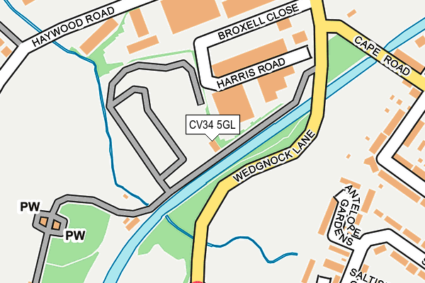 CV34 5GL map - OS OpenMap – Local (Ordnance Survey)