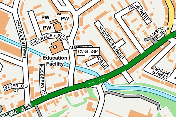 CV34 5GP map - OS OpenMap – Local (Ordnance Survey)