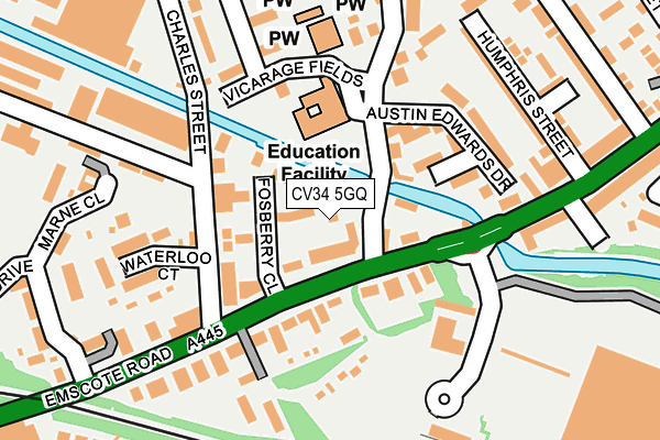 CV34 5GQ map - OS OpenMap – Local (Ordnance Survey)