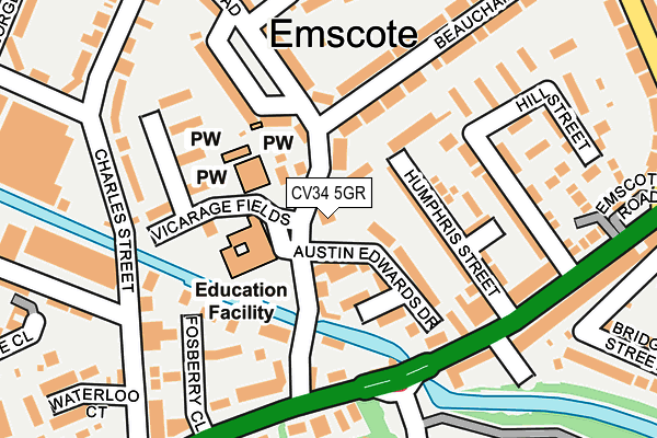 CV34 5GR map - OS OpenMap – Local (Ordnance Survey)