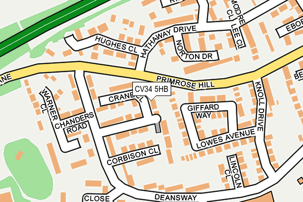 CV34 5HB map - OS OpenMap – Local (Ordnance Survey)