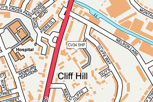 CV34 5HP map - OS OpenMap – Local (Ordnance Survey)