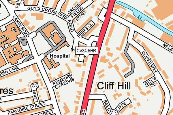 CV34 5HR map - OS OpenMap – Local (Ordnance Survey)