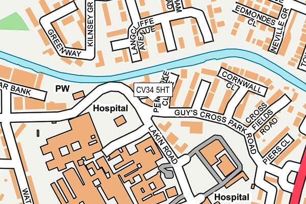 CV34 5HT map - OS OpenMap – Local (Ordnance Survey)