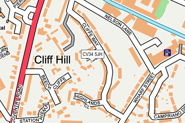CV34 5JH map - OS OpenMap – Local (Ordnance Survey)