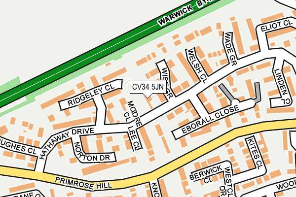 CV34 5JN map - OS OpenMap – Local (Ordnance Survey)