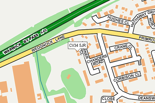 CV34 5JR map - OS OpenMap – Local (Ordnance Survey)