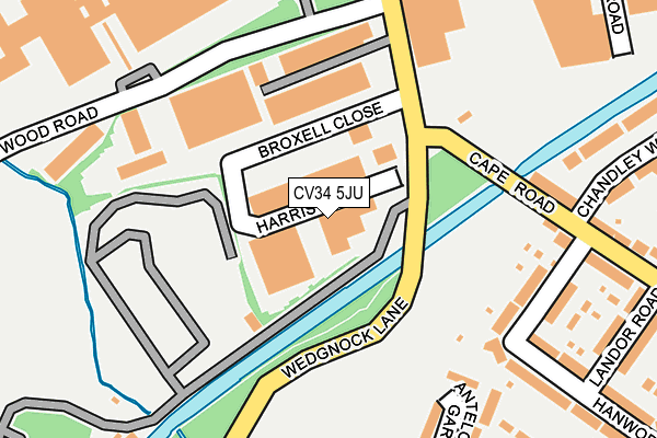CV34 5JU map - OS OpenMap – Local (Ordnance Survey)