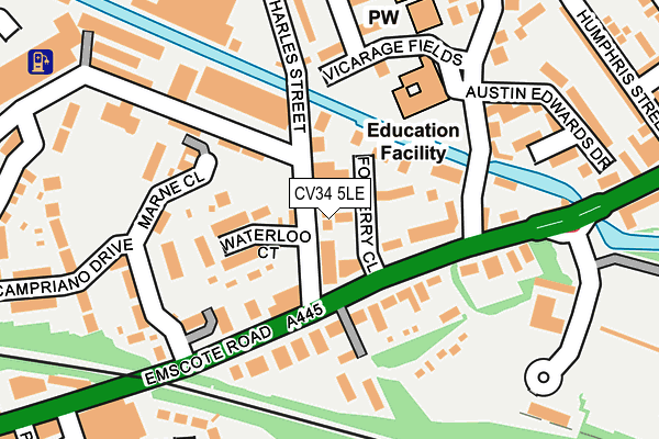 CV34 5LE map - OS OpenMap – Local (Ordnance Survey)