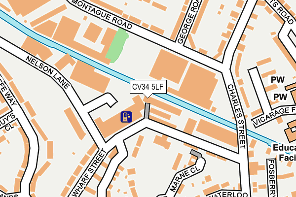 CV34 5LF map - OS OpenMap – Local (Ordnance Survey)