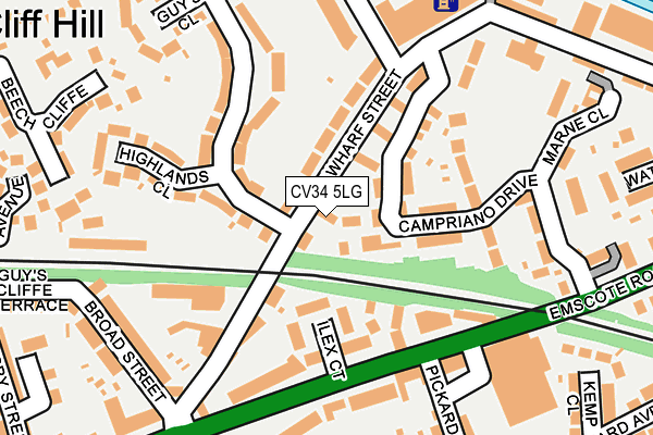 CV34 5LG map - OS OpenMap – Local (Ordnance Survey)