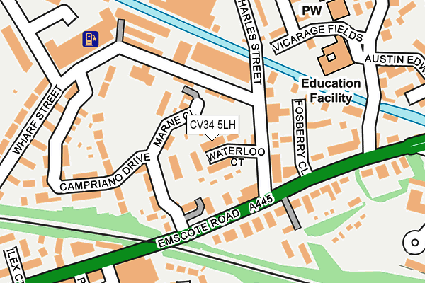 CV34 5LH map - OS OpenMap – Local (Ordnance Survey)