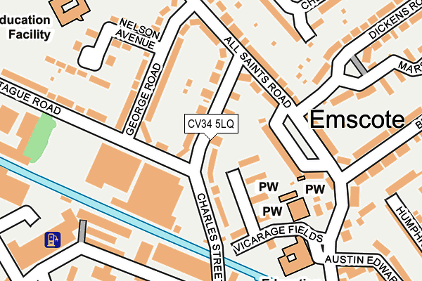 CV34 5LQ map - OS OpenMap – Local (Ordnance Survey)