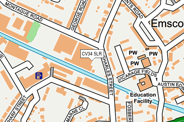 CV34 5LR map - OS OpenMap – Local (Ordnance Survey)